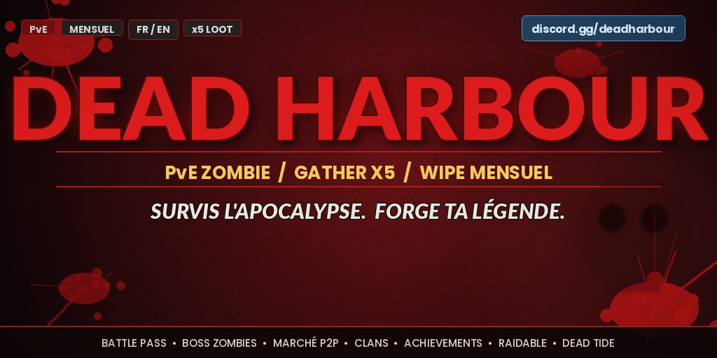 DEAD HARBOUR | PvE Zombie | x5 | Shop | Kits image